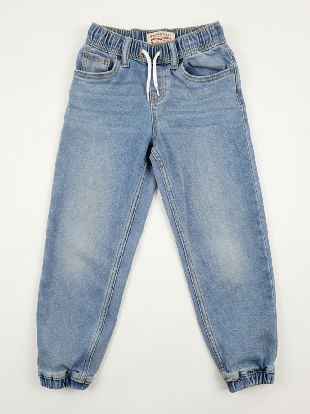 LEVI'S Girl's 7 Boyfriend Jogger Jeans Elastic Drawstring Waist Casual Basic